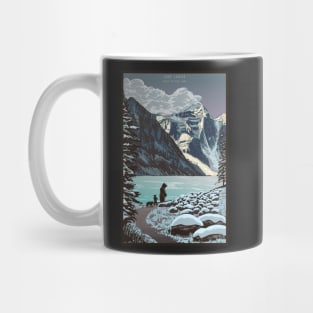 Retro Lake Louise Travel Poster Mug